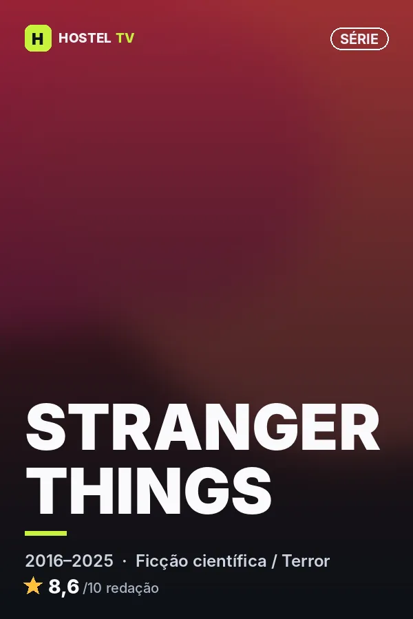 Pôster ilustrativo de Stranger Things